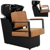 Myjki fryzjerskie - Myjnia myjka fryzjerska barberska do salonu fryzjerskiego barberskiego Kubik misa ceramiczna armatura bateria słuchawka - miniaturka - grafika 1