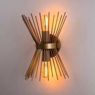 Opviq Kinkiet Kirpi 3092 up/down szerokość 23cm złoty - Lampy ścienne - miniaturka - grafika 2