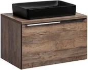 Meble łazienkowe - Zestaw meblowy 80cm z blatem i umywalką nablatową Slim - miniaturka - grafika 1