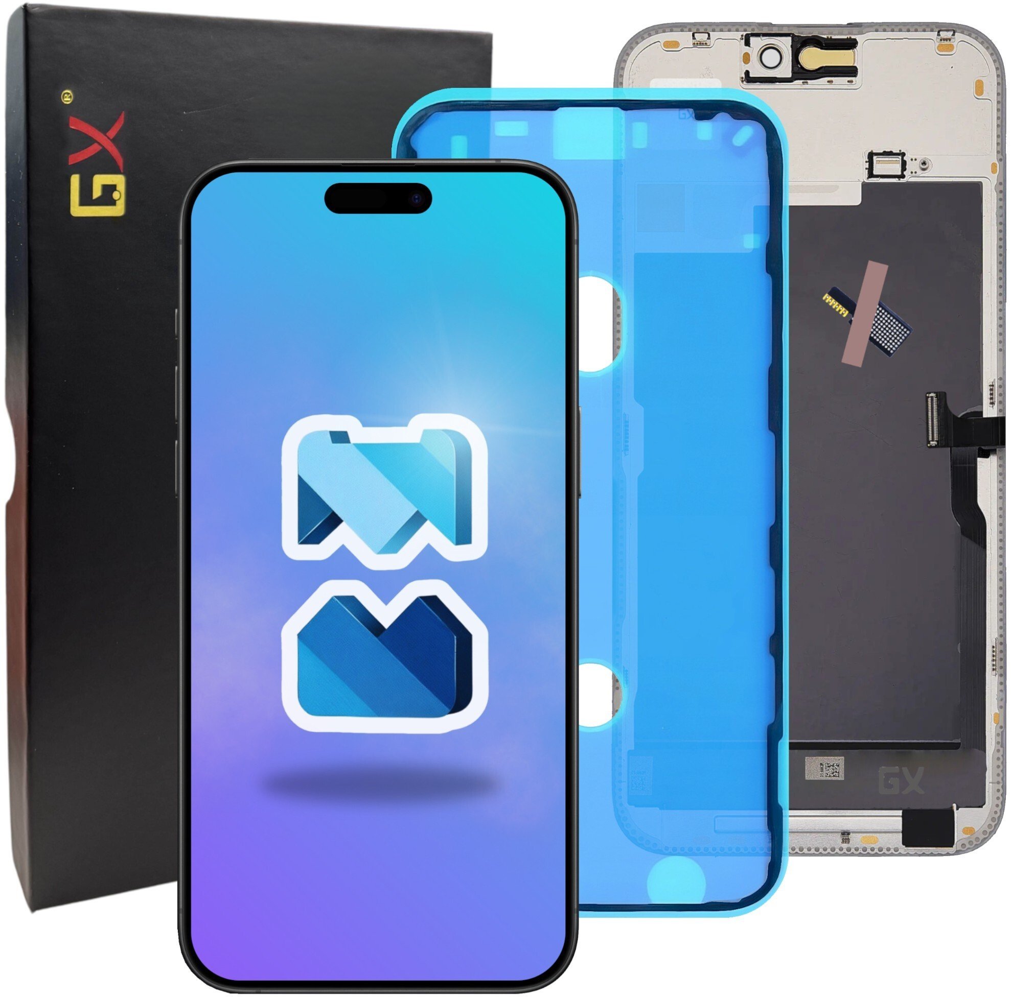 Wyświetlacz do iPhone 15 Pro Max LCD A3106 + Uszczelka Soft Oled 120Hz GX