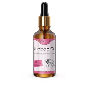 Nacomi Olej do cery z oznakami starzenia się, suchej, odwodnionej i dojrzałej z pipetą Baobab 50 ml - Serum do twarzy - miniaturka - grafika 1