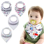 Śliniaki i fartuszki - Chusta / śliniak dla dziecka- 4 sztuki, wzór 18 - miniaturka - grafika 1