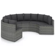 Sofy ogrodowe - VidaXL  6-częściowa sofa do ogrodu, z poduszkami, polirattan, szara 3064895 - miniaturka - grafika 1