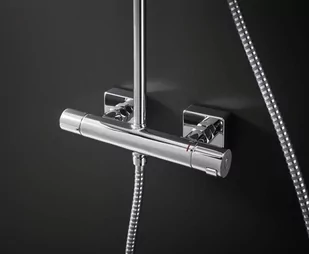 Hansgrohe Vernis Shape Zestaw prysznicowy natynkowy z deszczownicą chrom 26097000 - Zestawy prysznicowe - miniaturka - grafika 1