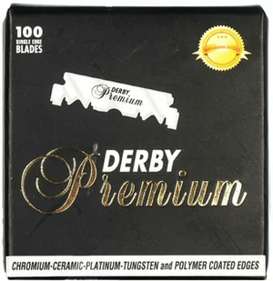 Derby Premium żyletki do brzytwy 100szt. - Brzytwy fryzjerskie - miniaturka - grafika 1