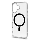 Etui i futerały do telefonów - Etui CELLY Gelskinmag do Apple iPhone 16 Przezroczysto-czarny - miniaturka - grafika 1