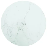 Meble modułowe i akcesoria - vidaXL Lumarko Blat do stołu, biały, 40x0,8 cm, szkło ze wzorem marmuru 322246 - miniaturka - grafika 1