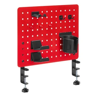 Powerton Pegboard zacisk do montażu pod biurkiem, czerwony, do gry - Akcesoria do słuchawek - miniaturka - grafika 1