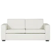 Sofy i kanapy - Beliani Sofa 3-osobowa ekoskóra biała HELSINKI 54615 - miniaturka - grafika 1