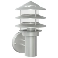 Lampy ogrodowe - vidaXL Kinkiet zewnętrzny, srebrny, stal nierdzewna - miniaturka - grafika 1