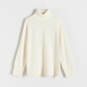 Swetry damskie - Reserved - Sweter z wełną - Kremowy - miniaturka - grafika 1