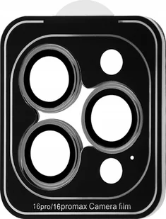 Osłona Szkło Hartowane 9h Na Obiektyw Aparat Do Iphone 16 Pro / 16 Pro Max - Czarny / Cppaip16pm01 - Szkła hartowane na telefon - miniaturka - grafika 1