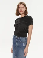 Koszulki i topy damskie - Sisley T-Shirt 3LRJL104Z Czarny Regular Fit - miniaturka - grafika 1