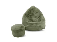 Pufy i podnóżki - Pufa sako XXXXL worek + gratis buny oliwka - miniaturka - grafika 1