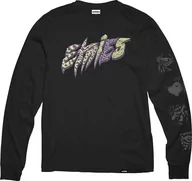 Koszulki męskie - t-shirt męski ETNIES WILD FRONT LS TEE Black - miniaturka - grafika 1