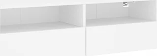 Ścienna szafka TV, biała, 100x30x30 cm - Szafki RTV - miniaturka - grafika 1