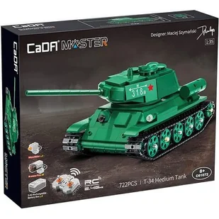 Cada Klocki konstrukcyjne czołg T-34 Medium Tank RC 722 elementów - Klocki - miniaturka - grafika 1