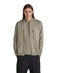 G-STAR RAW Męski T-shirt Tweeter Bomber Zip Ls, zielony (Shamrock D136-2199), XS - Koszulki męskie - miniaturka - grafika 1