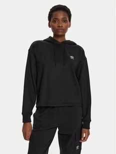 adidas Bluza Trefoil IU2421 Czarny Loose Fit - Bluzy damskie - miniaturka - grafika 1