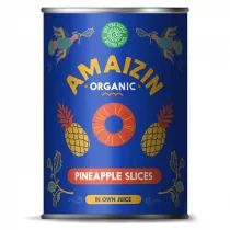 Amaizin ANANAS PLASTRY W SYROPIE (PUSZKA) BIO 400 g - - Zdrowa żywność - miniaturka - grafika 2
