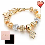 Bransoletki - BRANSOLETKA DAMSKA ZŁOTA MODUŁOWA DO CHARMS 585 - miniaturka - grafika 1