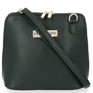 Torebki damskie - Mała Torebka Skórzana Elegancka Listonoszka firmy Vittoria Gotti Butelkowa Zieleń - miniaturka - grafika 1