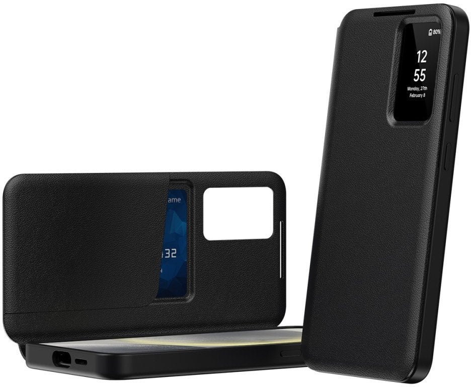 Etui z klapką Supero Smart View do Samsung Galaxy S22 Ultra, czarne