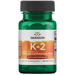 Witamina K2 + Nattokinaza (30 kaps.) - Suplementy diety - miniaturka - grafika 1