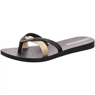 Klapki i japonki damskie - Ipanema Kirei Fem japonki damskie, 8417 Black Gold, 38 EU - miniaturka - grafika 1
