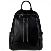 Plecaki - Plecak ze skóry naturalnej VEZZE czarny - miniaturka - grafika 1