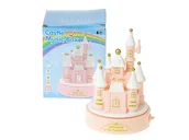 Karuzele dla niemowląt - Pozytywka grająca ZAMEK w kolorze różowym - miniaturka - grafika 1