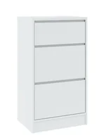 Komody - Komoda Wąska Basit 3S Biała z Listwą Dwustronną - miniaturka - grafika 1