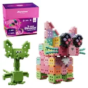 Klocki - Marioinex Klocki Mini Waffle Smok Diplodok I Słodki Kotek 280 El. - miniaturka - grafika 1