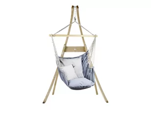 Koala Zestaw hamakowy fotel AHC-12 ze stojakiem drewnianym Atlas jeans fotel AHC-12+stojak Atlas 5907564664738 - Fotele ogrodowe wiszące - miniaturka - grafika 1