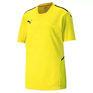 Koszulki męskie - PUMA PUMA Koszulka męska Teamcup Jersey żółty żółty (Cyber Yellow) L 704386 - grafika 1