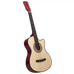 vidaXL Gitara akustyczna z wycięciem 6 strun 38 drewno lipowe 70130 - Gitary akustyczne - miniaturka - grafika 1