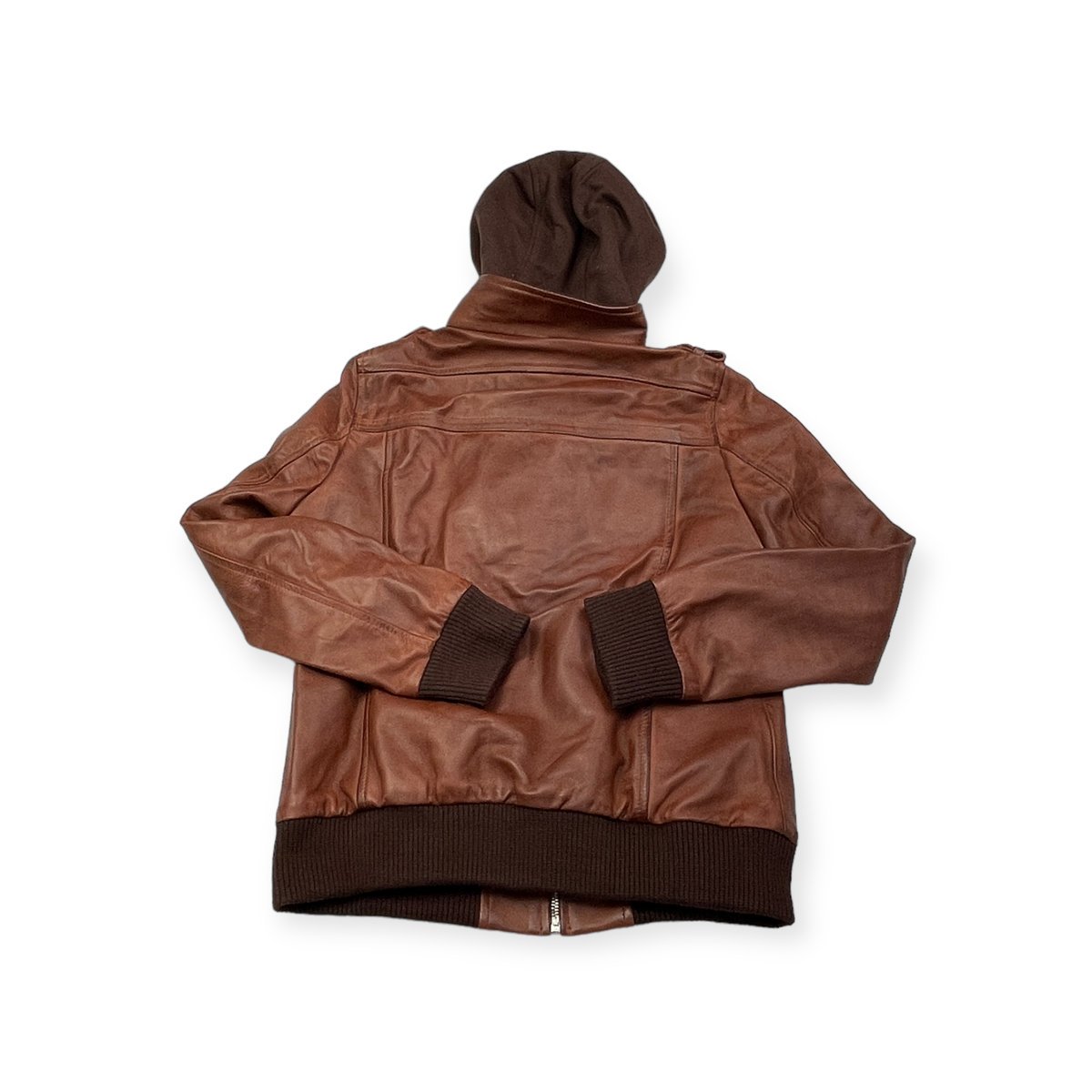 Skórzana kurtka damska z kapturem Real Leather M