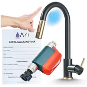 Baterie kuchenne - Bateria Kuchenna 2-drożna Sensoryczna z Wyciąganą Wylewką Kran Do Kuchni TOTTO - CZARNY + ZŁOTY - miniaturka - grafika 1