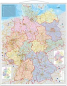 Pozostałe książki - Orga-Karte Deutschland. Wandkarte Großformat mit Metallstäben - miniaturka - grafika 1