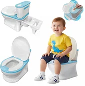 Nocniki - INTERAKTYWNY NOCNIK TOALETA ANTYPOŚLIZGOWA DLA DZIECI Z DŹWIĘKIEM ORSETTO NIBIESKI - miniaturka - grafika 1