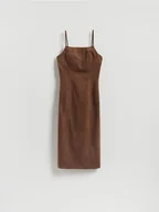 Sukienki - Reserved - Sukienka z imitacji zamszu - brązowy - miniaturka - grafika 1