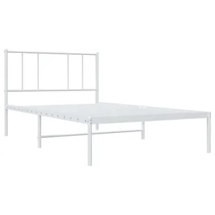 Metalowa rama łóżka z wezgłowiem, biała, 90x190 cm Lumarko! - Łóżka Metalowa rama łóżka z wezgłowiem, biała, 90x190 cm Lumarko! - Łóżka - miniaturka - grafika 6