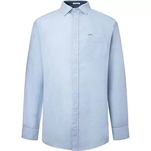 Pepe Jeans Męska koszula Parker, błękitna, XS, Niebieskie wybielacze, XS - Koszule męskie - miniaturka - grafika 1