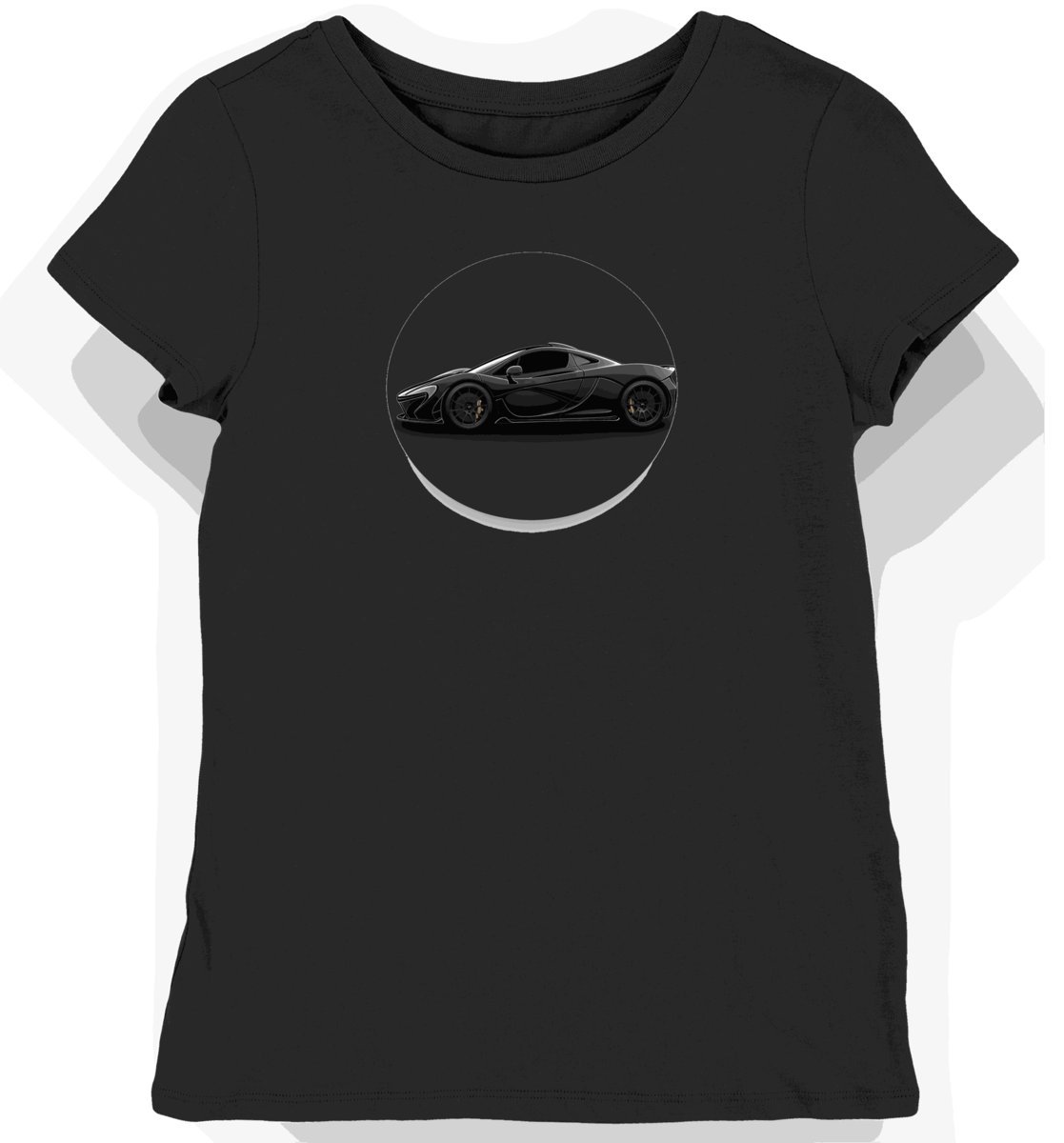 Koszulka damska czarna z motywem sportowego McLarena P1 M