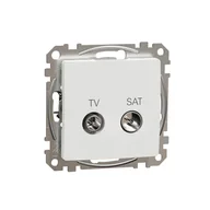 Gniazdka elektryczne - Schneider Gniazdo antenowe TV/SAT końcowe (4dB) SEDNA Design & Elements biały - miniaturka - grafika 1