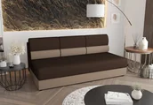 Sofy i kanapy - Sofa rozkładana trzyosobowa OPHELIA – brązowa / beżowa - miniaturka - grafika 1