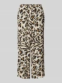 Spodnie damskie - Kuloty z szeroką nogawką i efektem marszczenia model ‘MARRAKECH’ - miniaturka - grafika 1