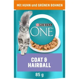 Purina ONE Coat & Hairball 26 x 85 g - Mokra karma dla kotów - miniaturka - grafika 1