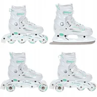 Wrotki - Rolki Łyżwy 4w1 Raven Spirit White/Mint 37-40 - miniaturka - grafika 1
