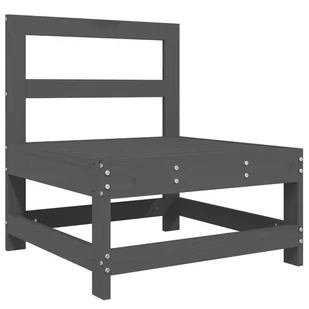 Ogrodowe siedziska środkowe, szare, 2 szt., lita sosna Lumarko! - Sofy ogrodowe - miniaturka - grafika 4